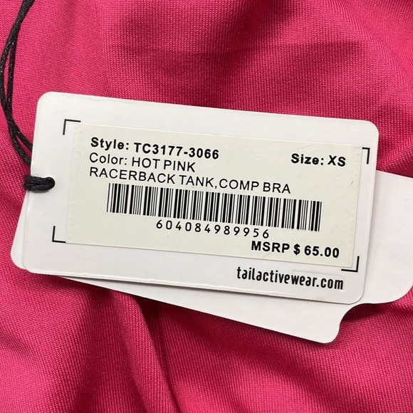 Tail NWT Pink Royal Vibe Bailey Racerback Built In Bra Tennis Tank XS - Picture 7 of 8